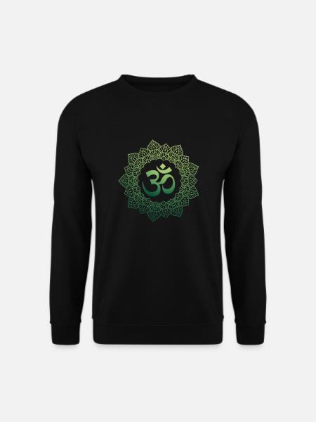 Yogi, Prana Mandala Om green - Unisex Sweatshirt - black