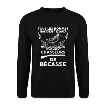 Meilleur Chasseur de bécasse - Sweat-shirt Unisexe - noir - Devant - Alina (178cm) & Michal (187cm)