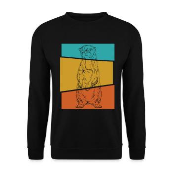 Loutres - Sweat-shirt Unisexe - noir - Devant - Alina (178cm) & Michal (187cm)