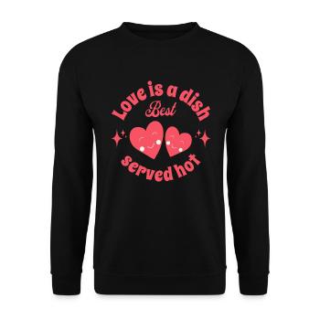 Humor Love Couple - Valentine's Day Idea - Unisex Sweatshirt - black - Front - Alina (178cm) & Michal (187cm)