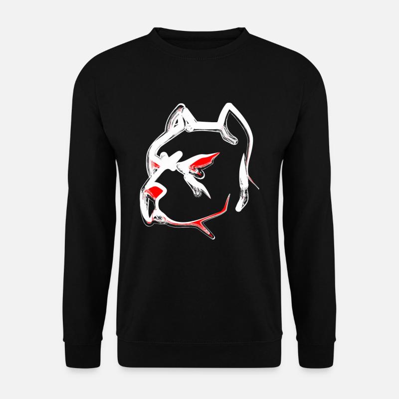 Conception d'un visage tête de pit-bull - Sweat-shirt Unisexe - noir