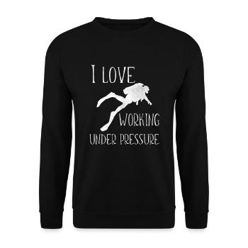 Diver professional diver underwater gift - Unisex Sweatshirt - black - Front - Alina (178cm) & Michal (187cm)