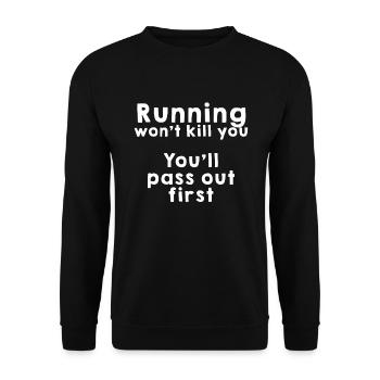 Marathon Ultrarunning Sprint competition - Unisex Sweatshirt - black - Front - Alina (178cm) & Michal (187cm)