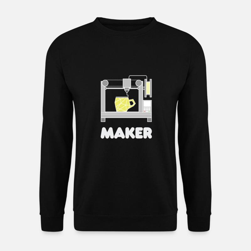 3D Druck - Unisex Pullover - Schwarz