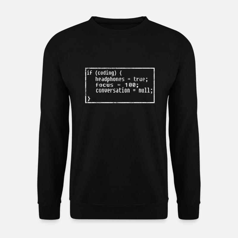 Codeurs codant - Sweat-shirt Unisexe - noir