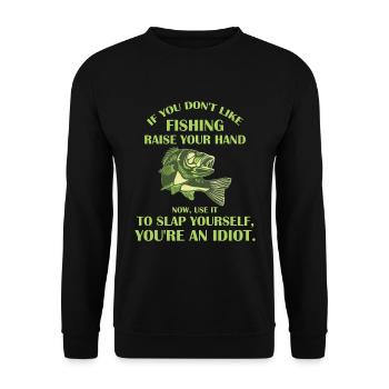 Fishing with passion - Unisex Sweatshirt - black - Front - Alina (178cm) & Michal (187cm)