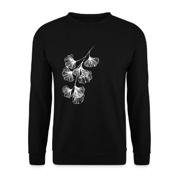 Ginkgo biloba Mammut Baum - Unisex Pullover - Schwarz - Vorne - Alina (178cm) & Michal (187cm)