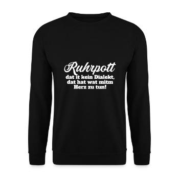 Ruhrpott Geschenk - Unisex Pullover - Schwarz - Vorne - Alina (178cm) & Michal (187cm)