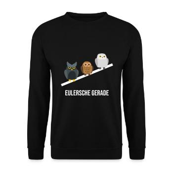 Eulersche Gerade - Unisex Pullover - Schwarz - Vorne - Alina (178cm) & Michal (187cm)