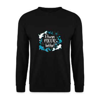 Meer Fernweh Ostsee, Nordsee Geschenk - Unisex Pullover - Schwarz - Vorne - Alina (178cm) & Michal (187cm)