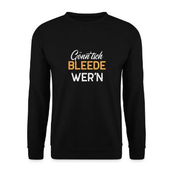 Gönntsch bleede wer Ossi Saxon Dresden - Sweat-shirt Unisexe - noir - Devant - Alina (178cm) & Michal (187cm)