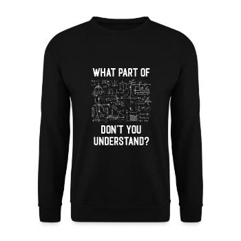 Cadeau d'étudiant en mathématiques mathématicien - Sweat-shirt Unisexe - noir - Devant - Alina (178cm) & Michal (187cm)