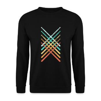 Drummer Drummer drummer or percussionist gift - Unisex Sweatshirt - black - Front - Alina (178cm) & Michal (187cm)