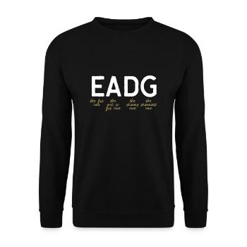 Lustiges Bass Gitarristen Geschenk für Geburtstag - Unisex Pullover - Schwarz - Vorne - Alina (178cm) & Michal (187cm)