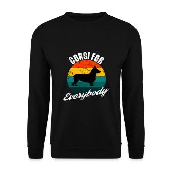 Corgi for everybody, corgi shirt, corgi sweatshirt - Unisex Sweatshirt - black - Front - Alina (178cm) & Michal (187cm)