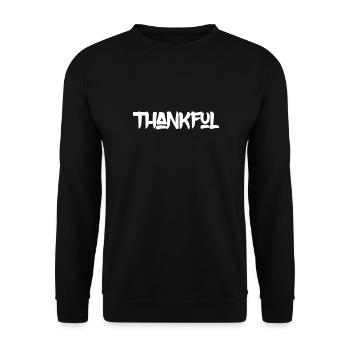 Christian Design - reconnaissant - Sweat-shirt Unisexe - noir - Devant - Alina (178cm) & Michal (187cm)