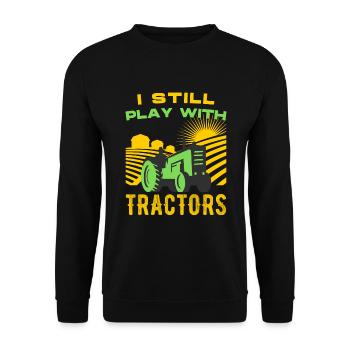Ich Spiele Immer Noch Mit Traktoren Traktor Bauer - Unisex Pullover - Schwarz - Vorne - Alina (178cm) & Michal (187cm)
