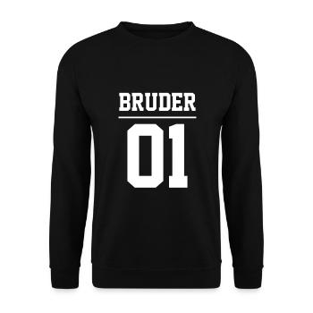 Frère 01 Meilleur Frère Frère Grand Frère n° 1 - Sweat-shirt Unisexe - noir - Devant - Alina (178cm) & Michal (187cm)