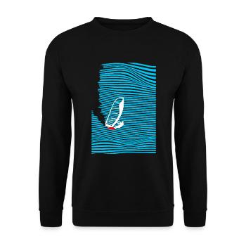 Windsurfers Windsurfing Wave - Unisex Sweatshirt - black - Front - Alina (178cm) & Michal (187cm)