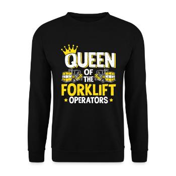 Forklift Driver Forklift Operator - Unisex Sweatshirt - black - Front - Alina (178cm) & Michal (187cm)