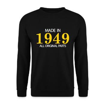 Made in 1949 all original parts - Unisex Sweatshirt - black - Front - Alina (178cm) & Michal (187cm)
