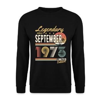 Legendary since September 1973 Limited Edition - Sweat-shirt Unisexe - noir - Devant - Alina (178cm) & Michal (187cm)