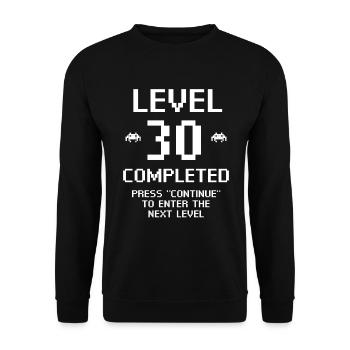 Niveau 30 Terminé - Sweat-shirt Unisexe - noir - Devant - Alina (178cm) & Michal (187cm)