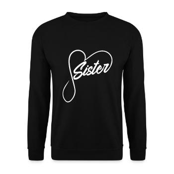 Sœur Cœur - Sweat-shirt Unisexe - noir - Devant - Alina (178cm) & Michal (187cm)