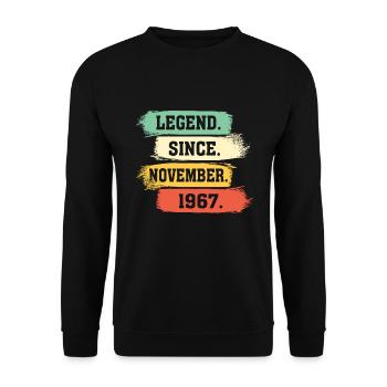 Légende depuis novembre 1967 - Sweat-shirt Unisexe - noir - Devant - Alina (178cm) & Michal (187cm)