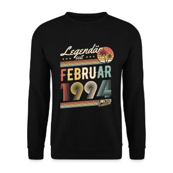 Legendär Seit Februar 1994 Limited Edition - Unisex Pullover - Schwarz - Vorne - Alina (178cm) & Michal (187cm)