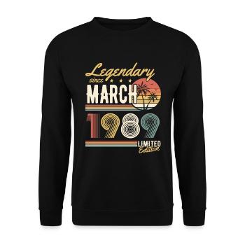 Legendary Since March 1989 Limited Edition - Unisex Pullover - Schwarz - Vorne - Alina (178cm) & Michal (187cm)