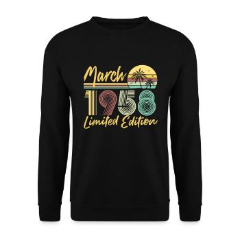 Édition limitée de mars 1958 - Sweat-shirt Unisexe - noir - Devant - Alina (178cm) & Michal (187cm)