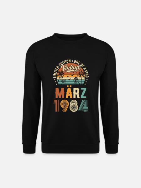 Limited Edition Vintage März 1984 - Unisex Pullover - Schwarz