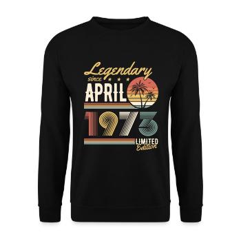 Legendary Since April 1973 Limited Edition - Unisex Pullover - Schwarz - Vorne - Alina (178cm) & Michal (187cm)