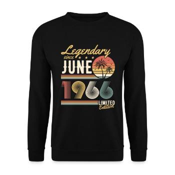 Legendary Since June 1966 Limited Edition - Unisex Pullover - Schwarz - Vorne - Alina (178cm) & Michal (187cm)
