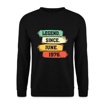 Légende depuis juin 1976 - Sweat-shirt Unisexe - noir - Devant - Alina (178cm) & Michal (187cm)