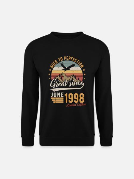 Juni 1998 Limited Edition Geburtstag Geschenk - Unisex Pullover - Schwarz