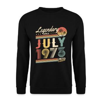 Legendary Since July 1973 Limited Edition - Unisex Pullover - Schwarz - Vorne - Alina (178cm) & Michal (187cm)