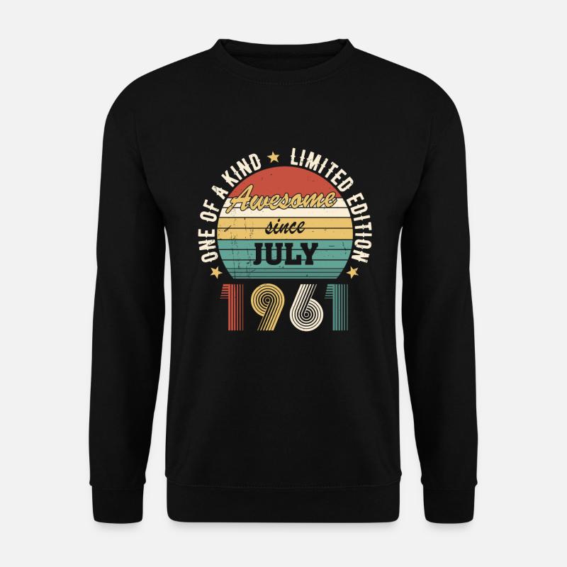 Awesome since July 1961 Limited Edition Geburtstag - Unisex Pullover - Schwarz