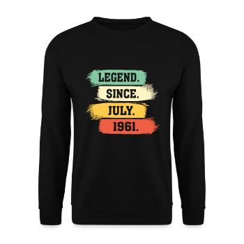 Légende depuis juillet 1961 - Sweat-shirt Unisexe - noir - Devant - Alina (178cm) & Michal (187cm)