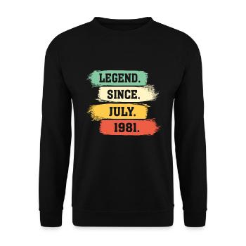 Légende depuis juillet 1981 - Sweat-shirt Unisexe - noir - Devant - Alina (178cm) & Michal (187cm)