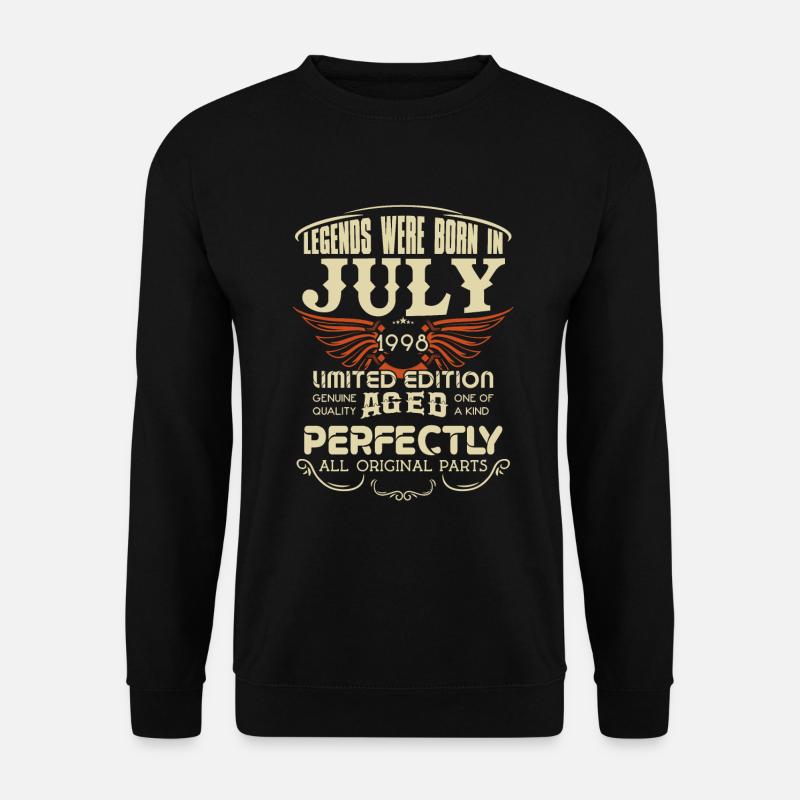 Legends Were Born In July 1998 Birthday - Unisex Pullover - Schwarz