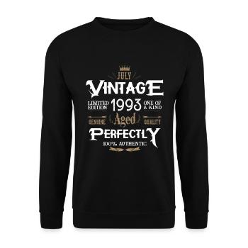 Juillet 1993 naissance Legends Birthday - Sweat-shirt Unisexe - noir - Devant - Alina (178cm) & Michal (187cm)