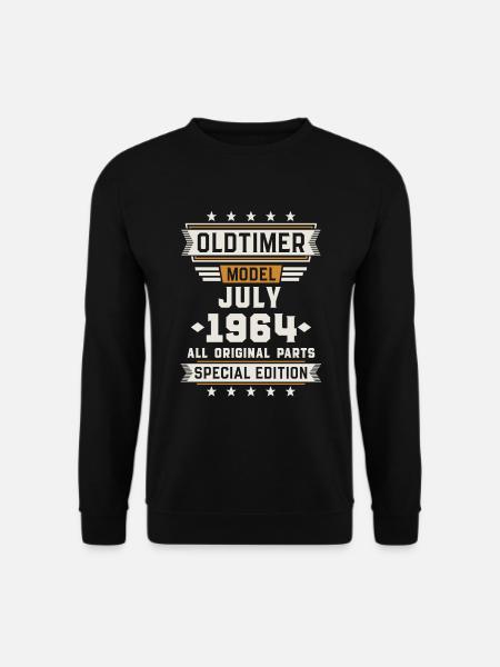 Oldtimer Juli 1964 Geburtstag Geschenk - Unisex Pullover - Schwarz