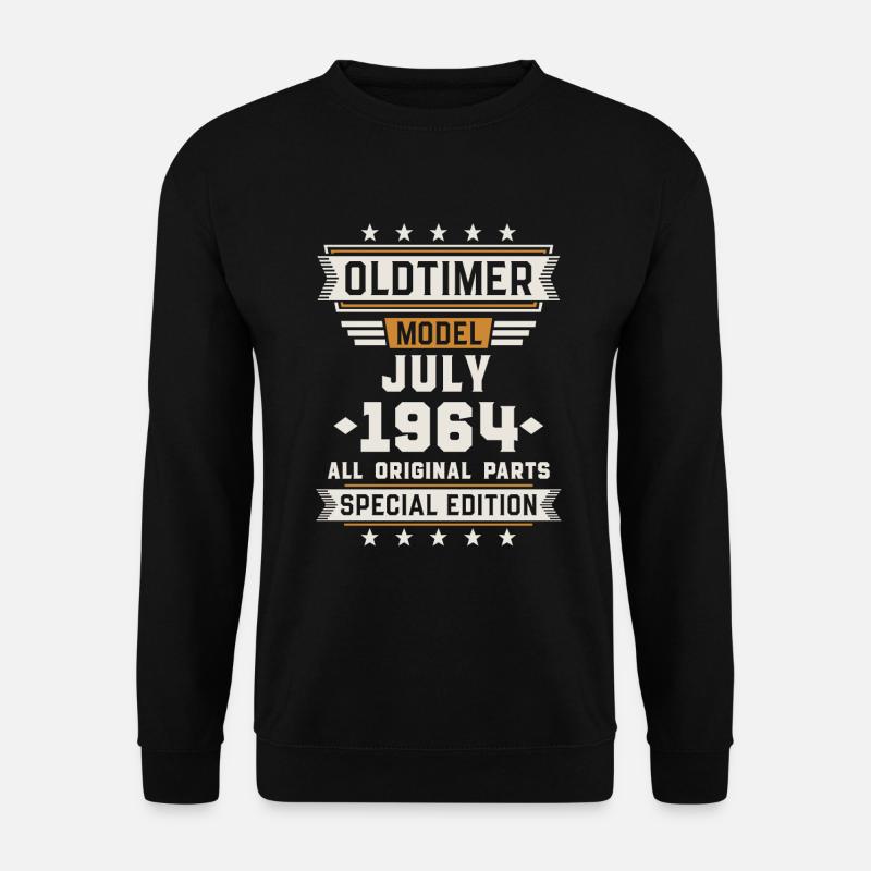 Oldtimer Juli 1964 Geburtstag Geschenk - Unisex Pullover - Schwarz
