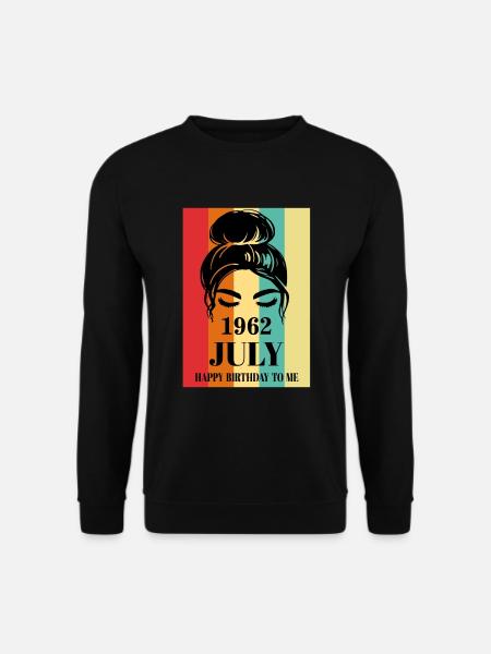 July 1962 Happy Birthday To Me - Unisex Pullover - Schwarz