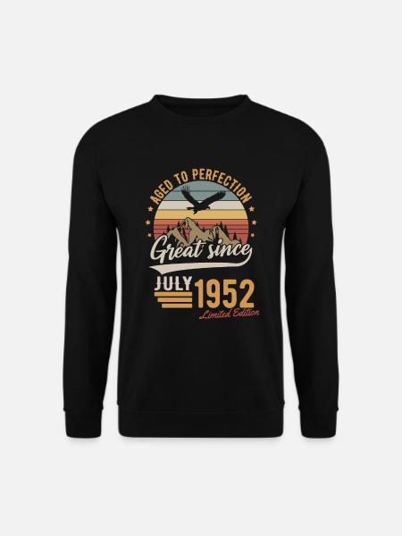 Juli 1952 Limited Edition Geburtstag Geschenk - Unisex Pullover - Schwarz