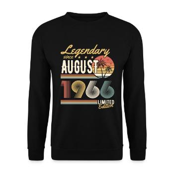 Légendaire depuis août 1966 Edition Limitée - Sweat-shirt Unisexe - noir - Devant - Alina (178cm) & Michal (187cm)