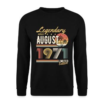 Legendary Since August 1971 Limited Edition - Unisex Sweatshirt - black - Front - Alina (178cm) & Michal (187cm)