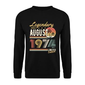 Legendary Since August 1974 Limited Edition - Unisex Sweatshirt - black - Front - Alina (178cm) & Michal (187cm)